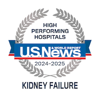 High performing hospital kidney failure badge