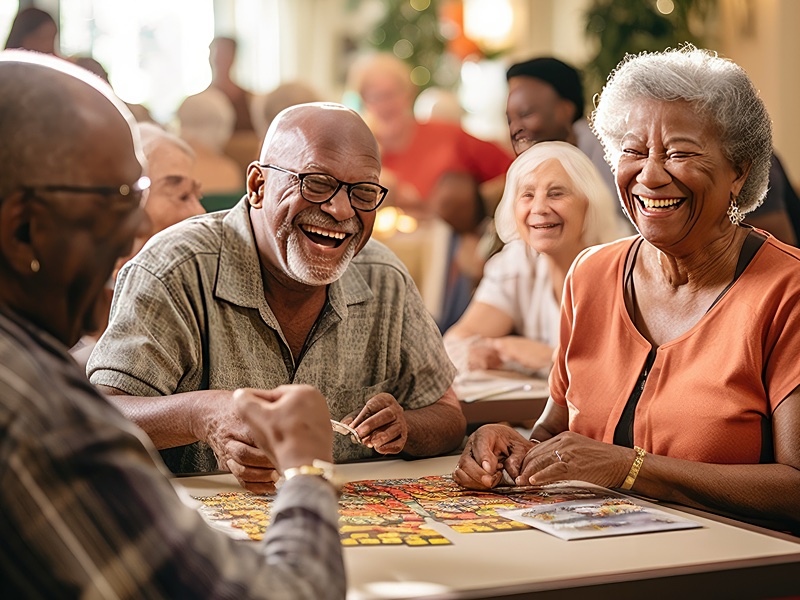 seniors playing game